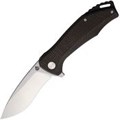 QSP 122D1 Raven Linerlock Knife with Brown Micarta Handles
