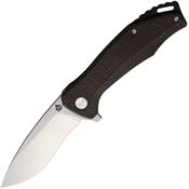 QSP 122D1 Raven Linerlock Knife with Brown Micarta Handles