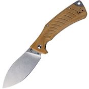 Revo NESSMIC Ness Linerlock Knife with Brown Micarta Handles