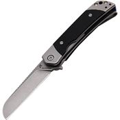 Revo DUOSBLK Duo Linerlock Knife with Sheepsfoot Black Handles