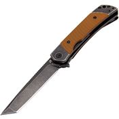 Revo DUOTBRN Duo Tanto Linerlock Knife with Brown Handles