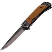 Revo DUODBRN Duo Drop Point Linerlock Knife with Brown Handles