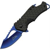 Rite Edge 300587BL Ballistics Assist Open Linerlock Knife with Blue Handles