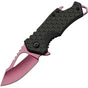 Rite Edge 300587PK Ballistics Assist Open Linerlock Knife with Pink Handles