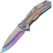 Rite Edge 300541RB Rainbow Raider Assist Open Linerlock Knife