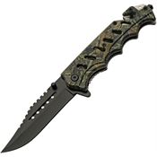 Rite Edge 300553CM Tactical Assist Open Linerlock Knife with Camo Handles