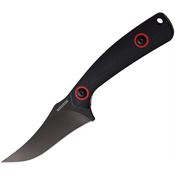 Rough Rider 2394 Skinner Black Fixed Blade Knife Black/Red Handles