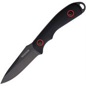 Rough Rider 2315 Neck Black Fixed Blade Knife Black/Red Handles