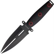 Rough Rider 2395 Back-Up Boot Black Fixed Blade Knife Black and Red Handles