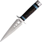 Rough Rider 2522 Pine Cone Fixed Blade Satin Fixed Blade Knife Horn/Turquoise Handles
