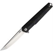 Rough Rider Reserve 027 Satin D2 Linerlock Knife Tanto Black/Green Handles