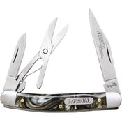 Schrade 43 Pen Knife with Scissors Folding Knife Gray Handles
