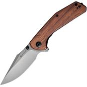 SenCut 02F Actium Stonewashed Linerlock Knife Wood Handles