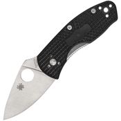 Spyderco 148PBK Ambitious Light Satin Linerlock Knife Black Handles