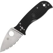 Spyderco 69SBK3 Lil Temperance 3 Lightweight Serrated Knife Black Handles