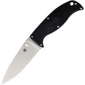 Spyderco FB31SBK2 Enuff 2 Satin Fixed Balde Knife Black Handles