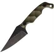 Stroup MINI1ODG10S Mini Mod 1 Black Fixed Blade Knife OD Green Handles