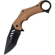 Tac Force 1044BR Assist Open Linerlock Knife with Brown Handles