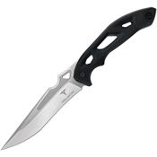 Takumitak 209SL Unhinged Satin Fixed Blade Knife Black Handles