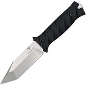 Takumitak 201SL Fulcrum Satin Fixed Blade Knife Black Handles