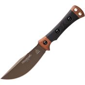 TOPS WC01 Woodcraft Fixed Blade Knife Black/Tan Handles