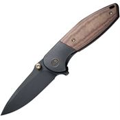 We 220154 Nitro Mini Black Framelock Knife Brown Handles