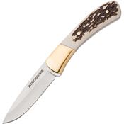 Winchester 6220070W WN6220070W Satin Fixed Blade Knife Imitation Stag Handles