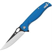 QSP 126A Gavial Linerlock Knife with Blue G10 Handles