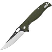 QSP 126B Gavial Linerlock Knife with Green G10 Handles