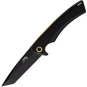 ABKT TAC 1040B Night Stroke Black Linerlock Knife Black Handles