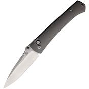 Artisan 1856GGY Andromeda Button Lock Black Knife Gray Handles