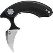 Bestech G52A2 Strelit Black Stonewashed Linerlock Knife Black G10 Handles