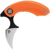 Bestech G52C2 Strelit Black Stonewashed Linerlock Knife Orange G10 Handles