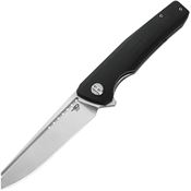 Bestech G51A1 Slyther Stonewashed Linerlock Knife Black Handles