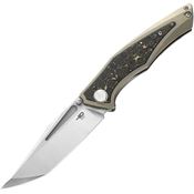 Bestech T2102G Togatta Framelock Knife Bronze Handles