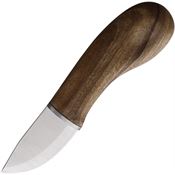 BPS MK01SS Small EDC Satin Fixed Blade Knife Walnut Handles
