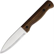 BPS B01SS BPSB01SS Camping Satin Fixed Blade Knife Walnut Handles