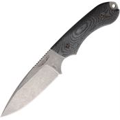 Bradford 42FE101 Guardian 4.2 Stonewash Fixed Blade Knife 3D Black Micarta Handles