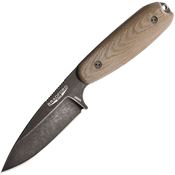 Bradford 35S104N Guardian 3.5 Sabre Black Stonewash Fixed Blade Knife Natural Handles