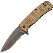 Browning 0515 Riverstone Framelock Knife Sage Handles