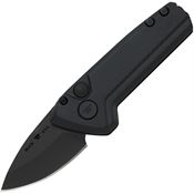 Buck 839BKS Auto Mini Deploy Blackout Black Knife Black Handles