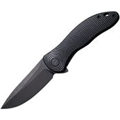 Civivi 20075D1 Synergy3 Black Stonewashed Linerlock Knife Black Handles