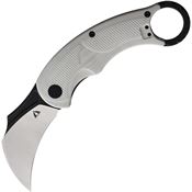 CMB C01W Falcon Black Stonewashed Linerlock Knife White Handles