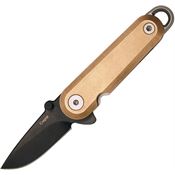 Craighill FLKBR5490 Lark Framelock Knife Brass Handles