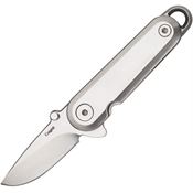 Craighill FLKST100 Lark Framelock Knife Stonewashed Stainless Handles