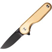 Craighill FFKBR5490 Rook Framelock Knife Brass Handles