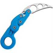 CRKT 4041T Provoke Kinematic Trainer Stonewash Knife Blue Handles