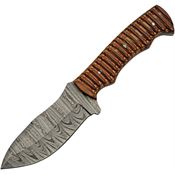 Damascus 1331 Golden Yellow Skinner Damascus Fixed Blade Knife Pakkawood Handles