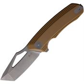 Damned Designs 003GT Banshee Linerlock Knife Tan G10 Handles