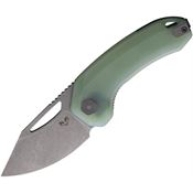 Damned Designs 016XLGJ Anzu XL Linerlock Knife Jade G10 Handles